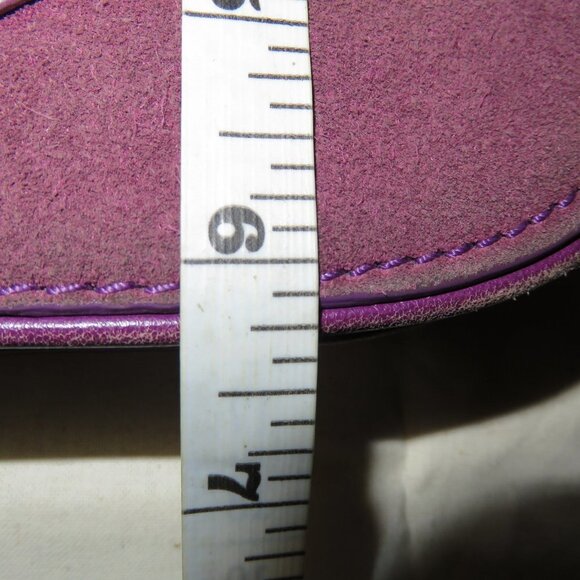 Tory Burch Vibrant Purple Leather flap Messenger Crossbody Handbag W/ dustbag - Picture 9 of 16